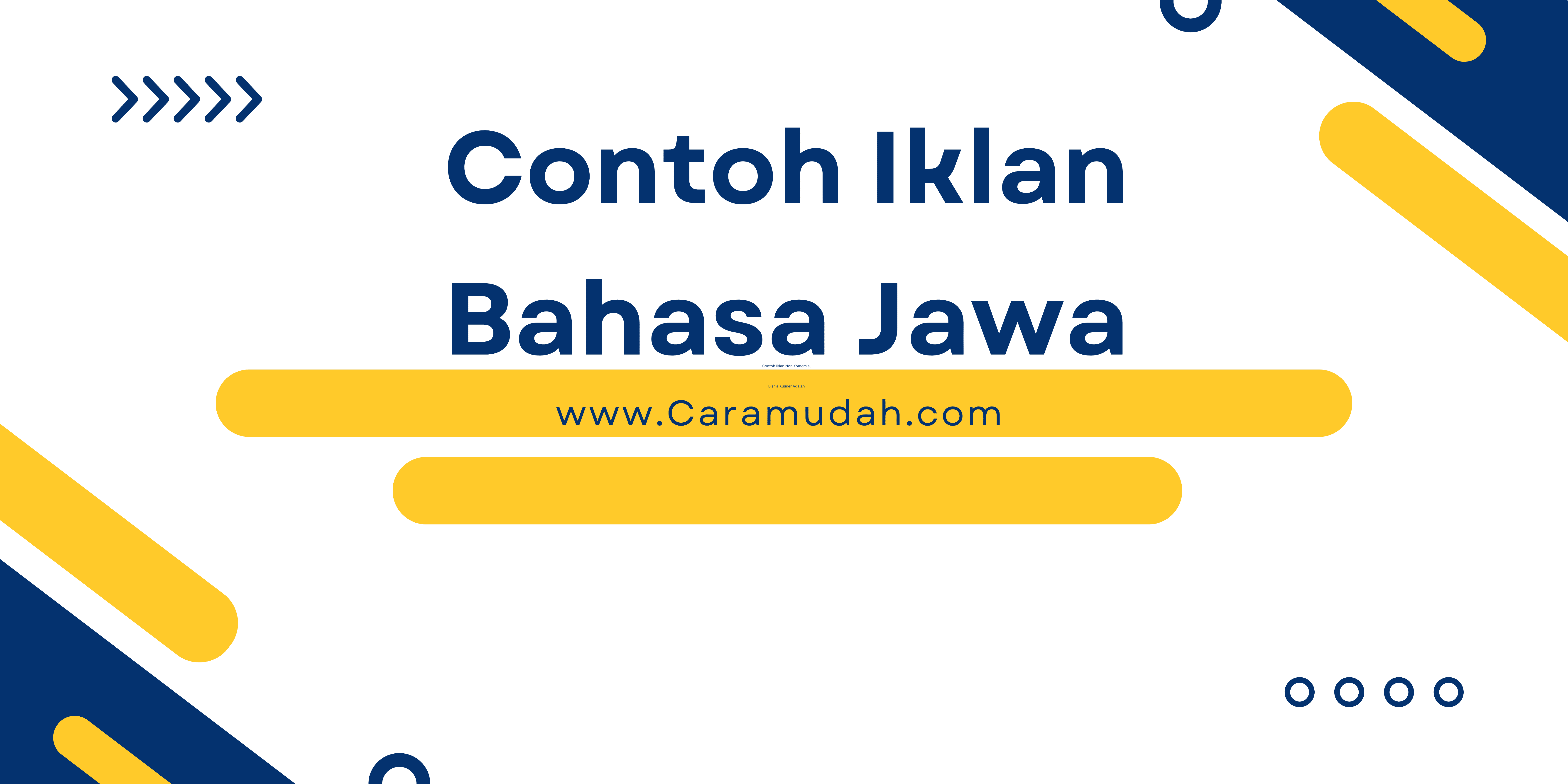 Contoh Iklan Bahasa Jawa